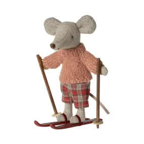 2023 Maileg Big Sister Winter Mouse with Ski Set