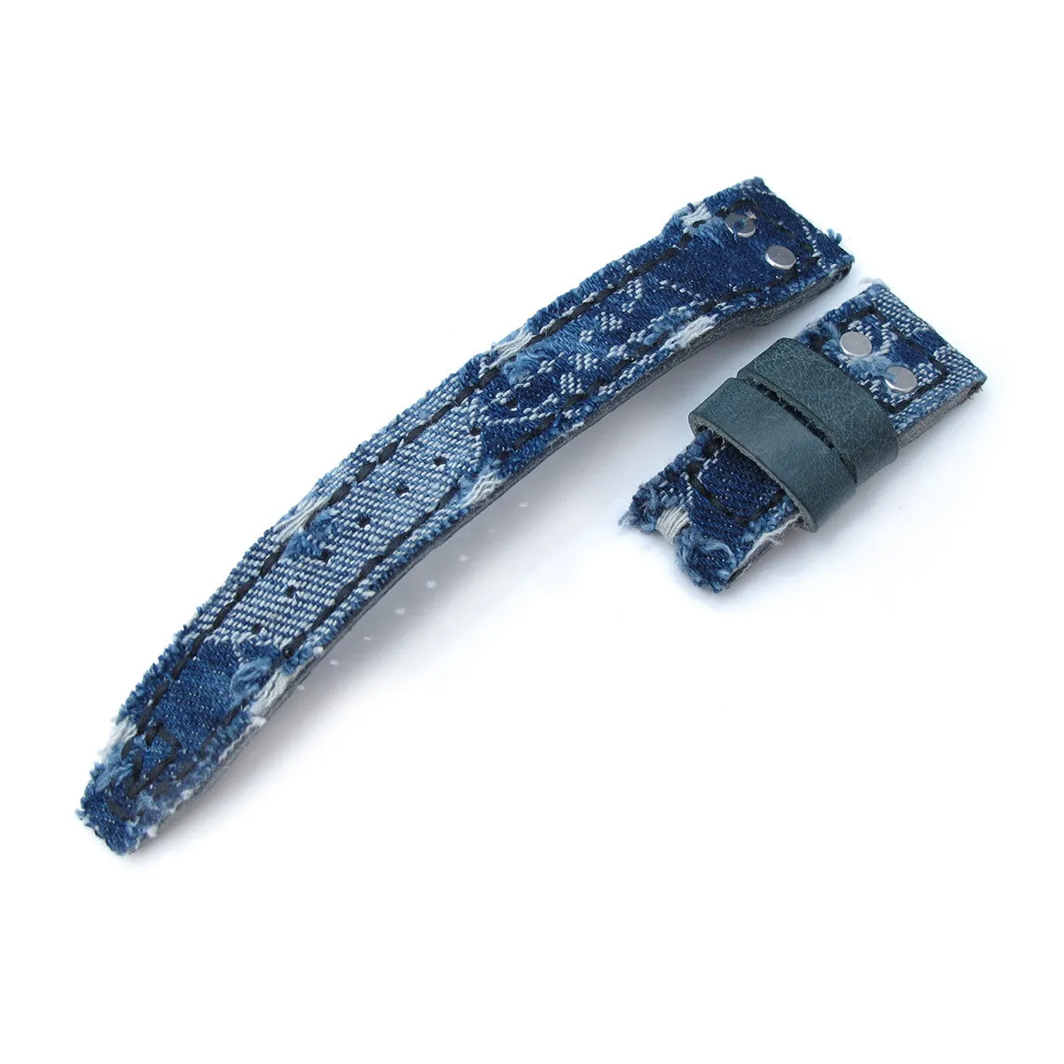 22mm MiLTAT Distressed Denim Rivet for IWC