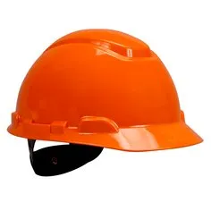 3M™ Hard Hat H-706R, Orange 4-Point Ratchet Suspension, 20 EA/Case