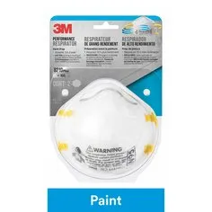 3M™ Performance Paint Prep Respirator N95 Particulate, 8210PP2-DC, 2
eaches/pack, 12 packs/case