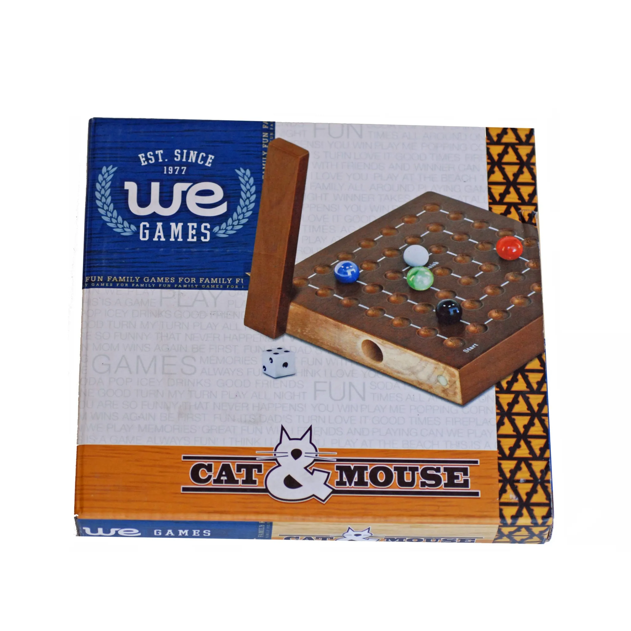 5 Inch Wooden Cat & Mouse