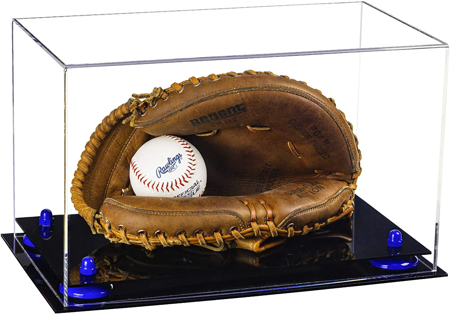 Acrylic Baseball Catchers Glove Display Case - Clear (V16/A011)