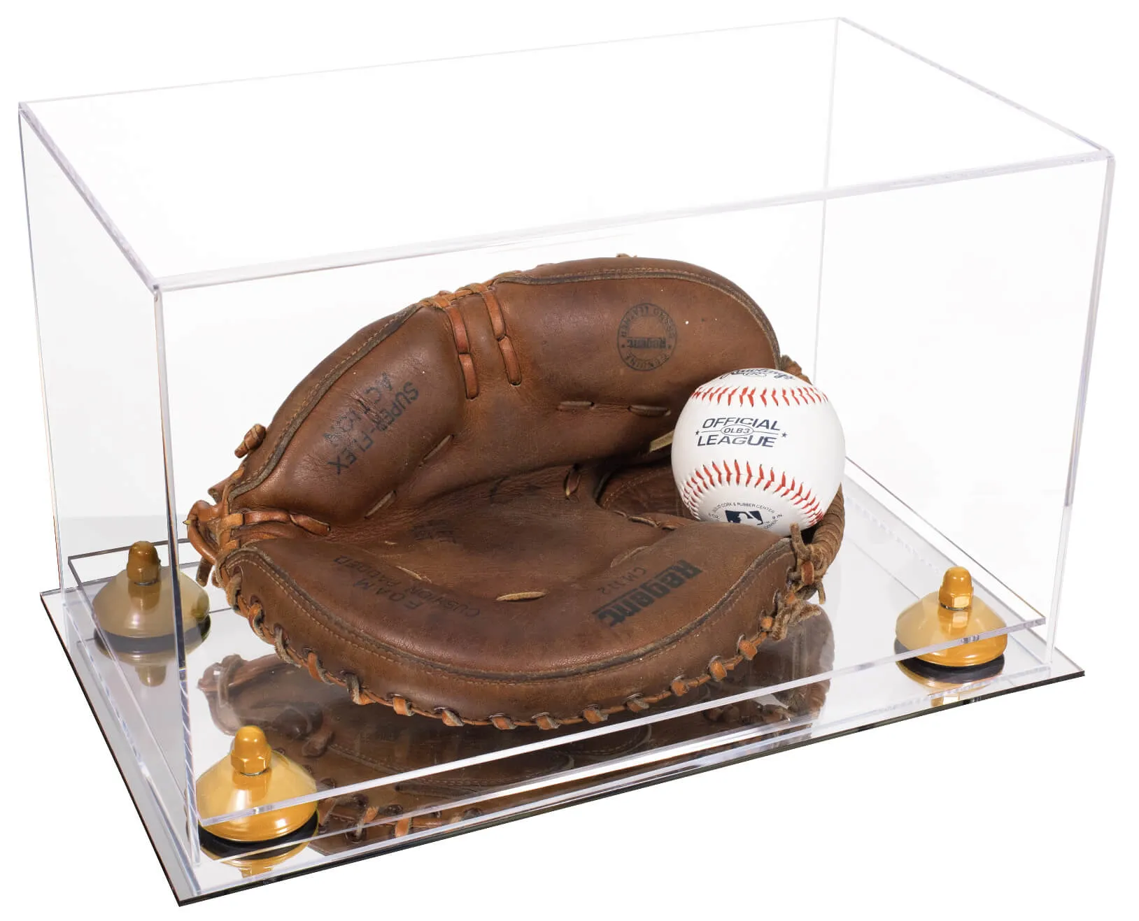 Acrylic Baseball Catchers Glove Display Case - Clear (V16/A011)