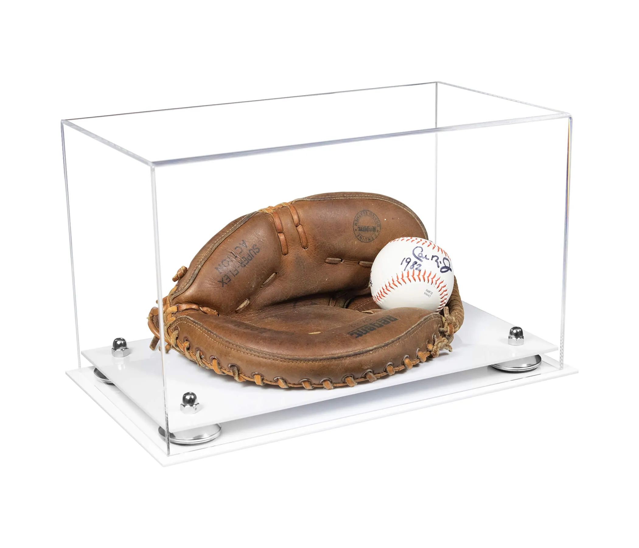 Acrylic Baseball Catchers Glove Display Case - Clear (V16/A011)