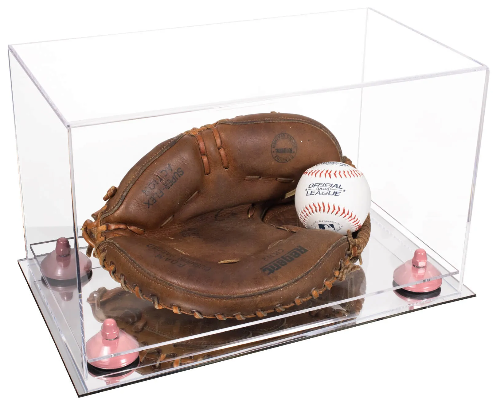 Acrylic Baseball Catchers Glove Display Case - Clear (V16/A011)