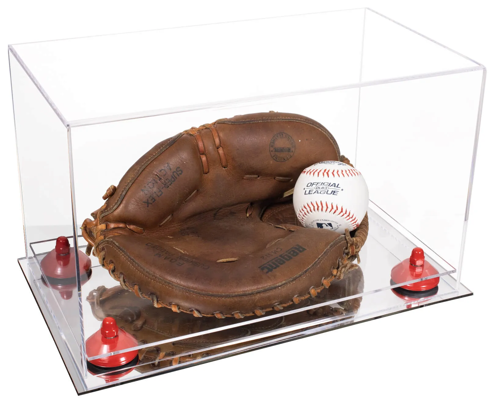 Acrylic Baseball Catchers Glove Display Case - Clear (V16/A011)