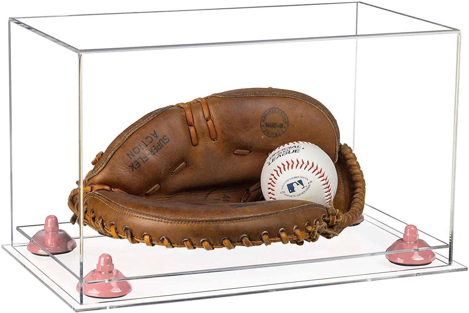 Acrylic Baseball Catchers Glove Display Case - Clear (V16/A011)