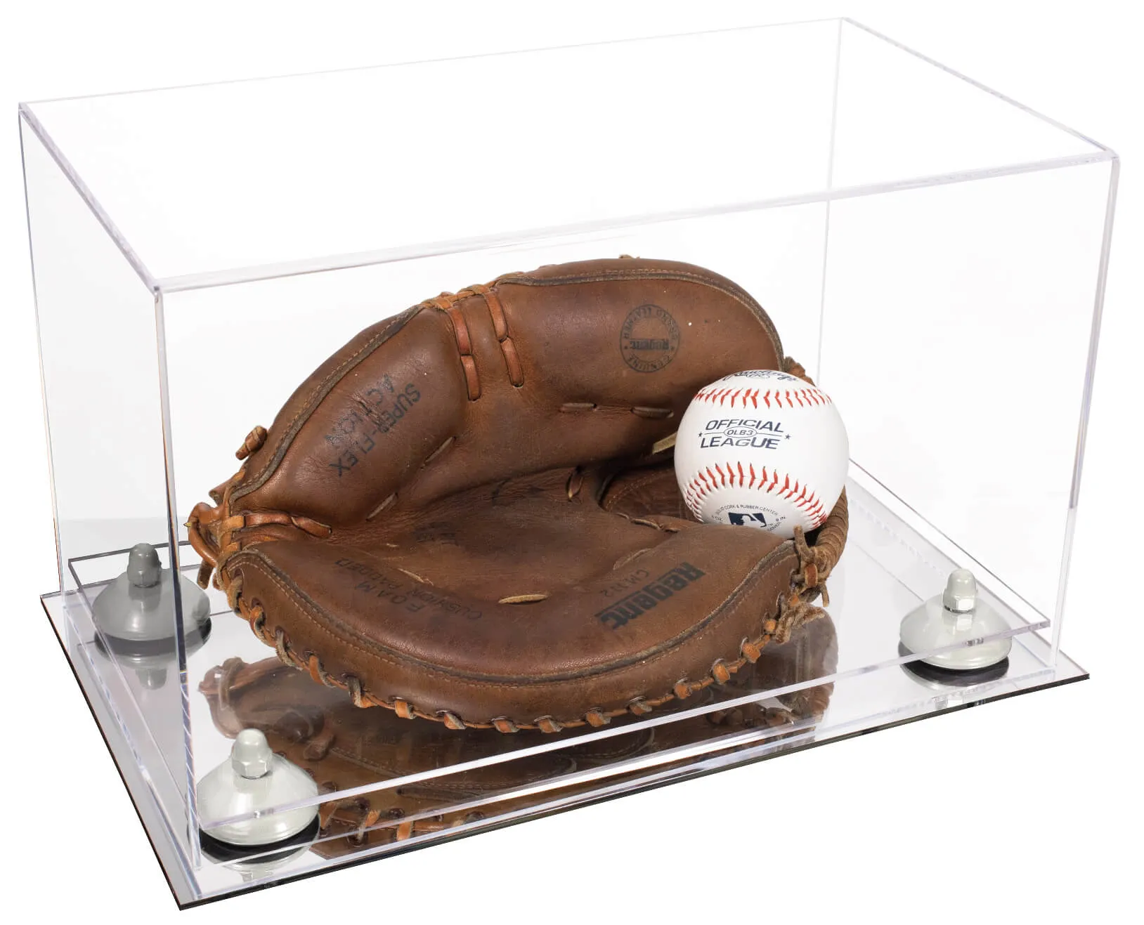 Acrylic Baseball Catchers Glove Display Case - Clear (V16/A011)