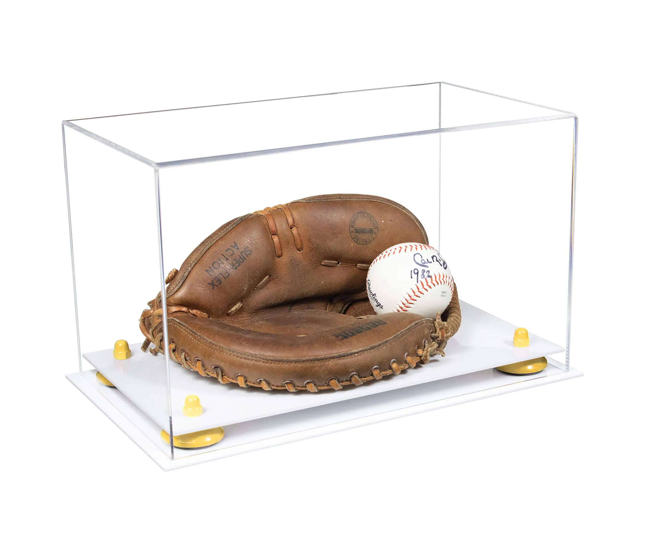 Acrylic Baseball Catchers Glove Display Case - Clear (V16/A011)