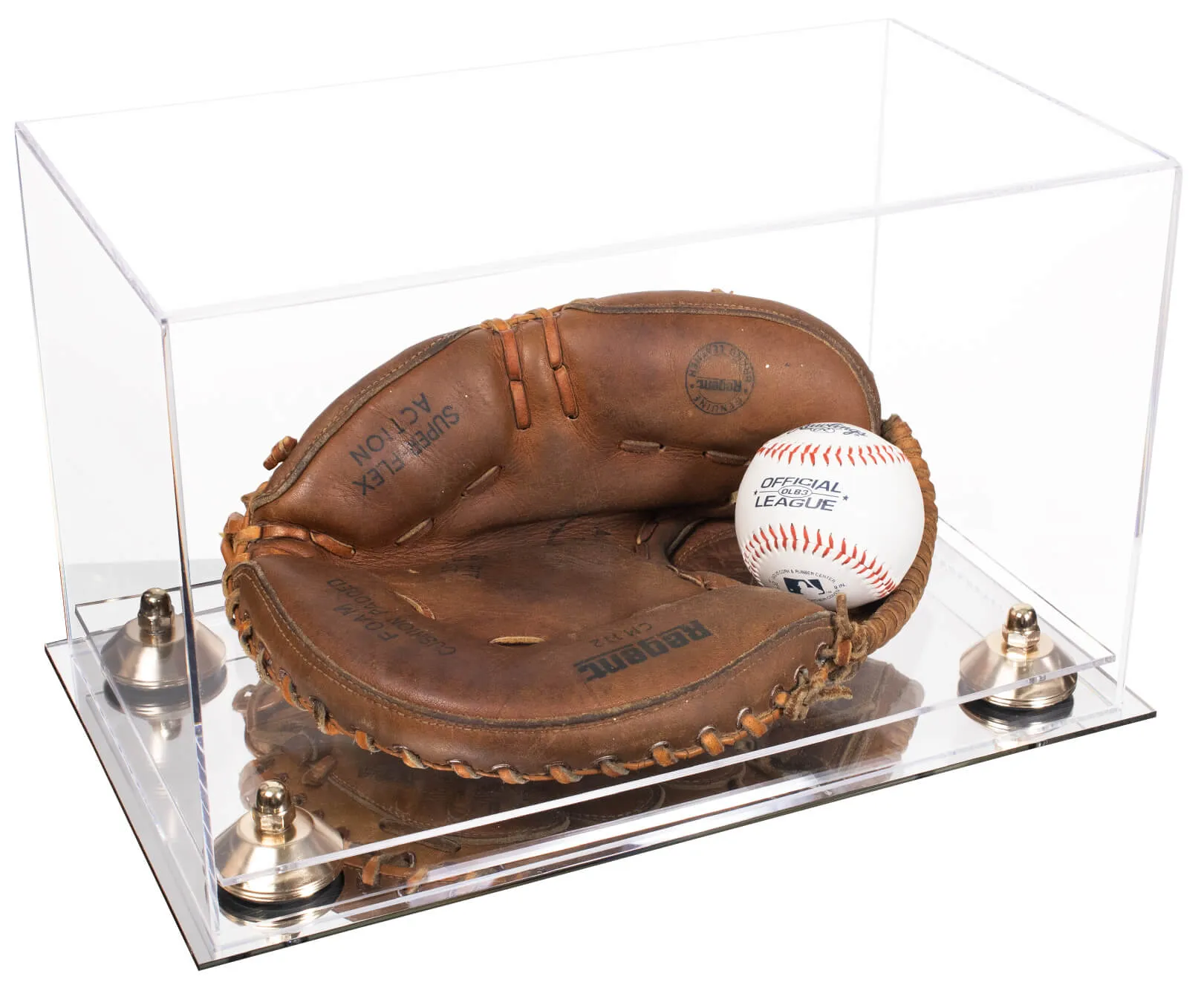 Acrylic Baseball Catchers Glove Display Case - Clear (V16/A011)