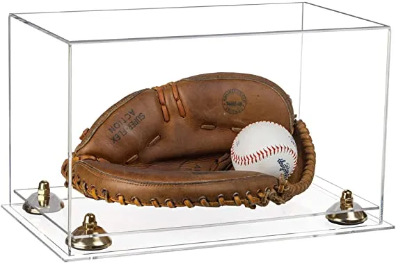 Acrylic Baseball Catchers Glove Display Case - Clear (V16/A011)