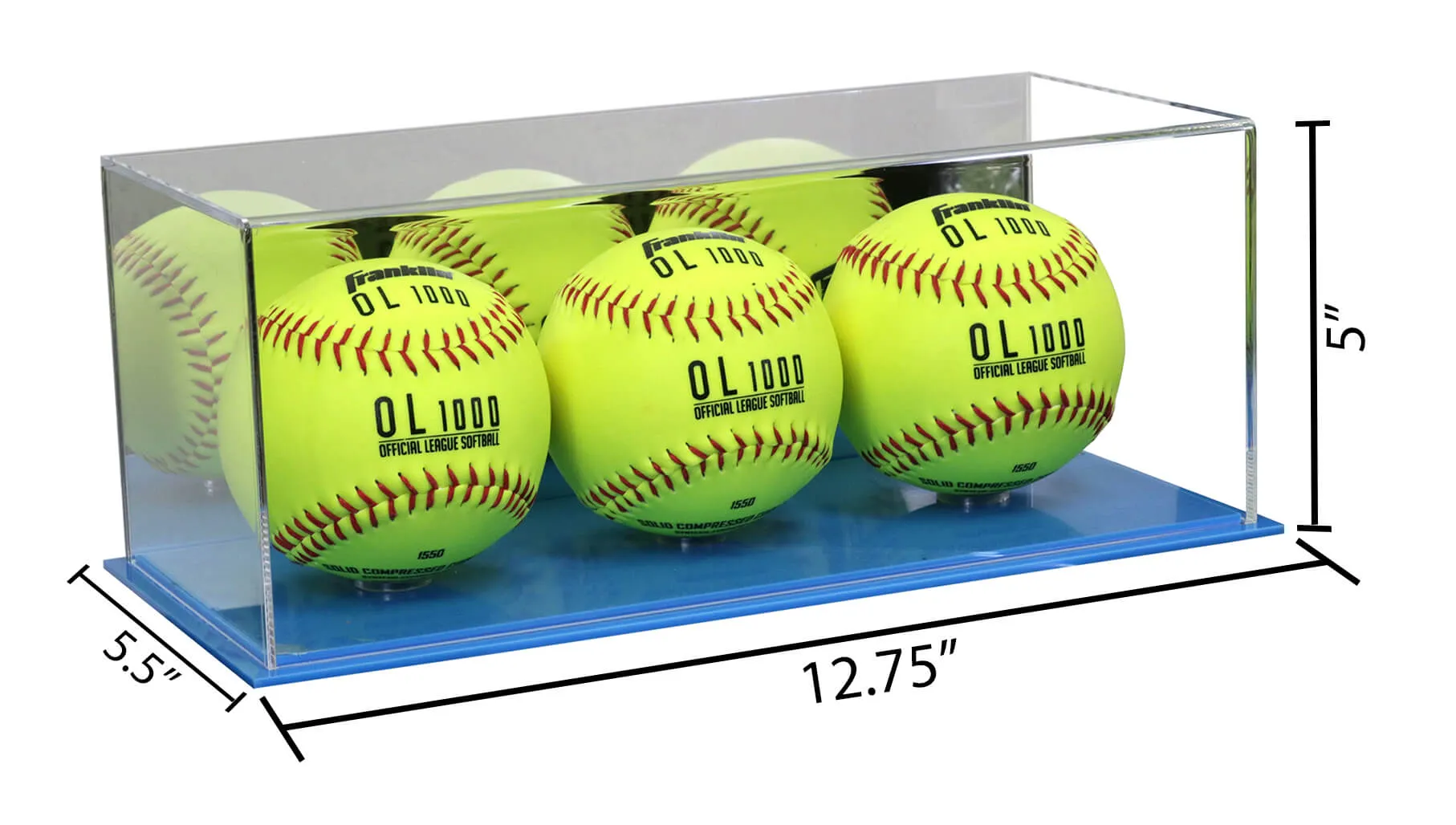 Acrylic Softball Display Case - Better Display Cases (V63/A116)