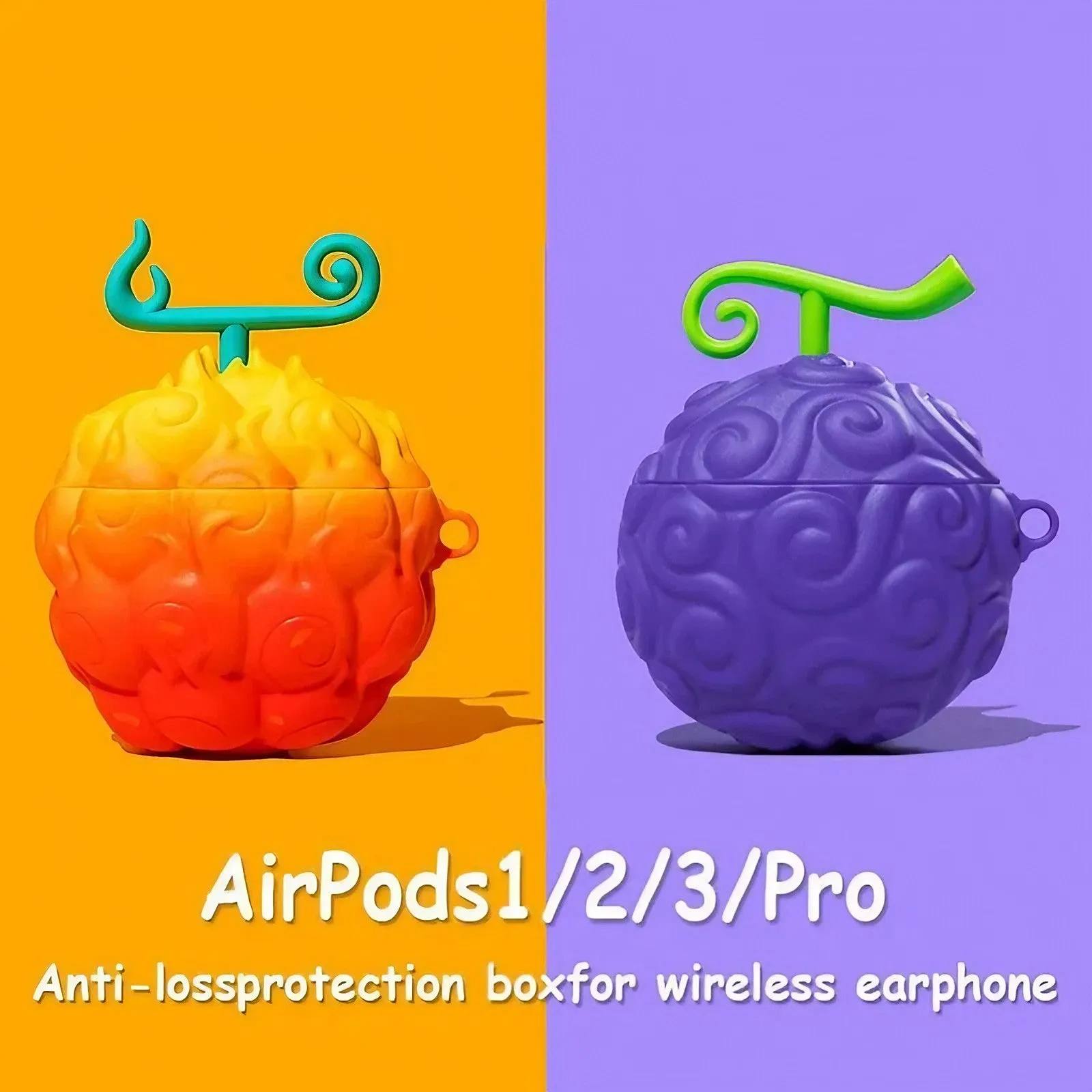 AirPods 4 Devil Fruit AirPod Case One Piece Mera Mera Gum Gum Fruit AirPod Case