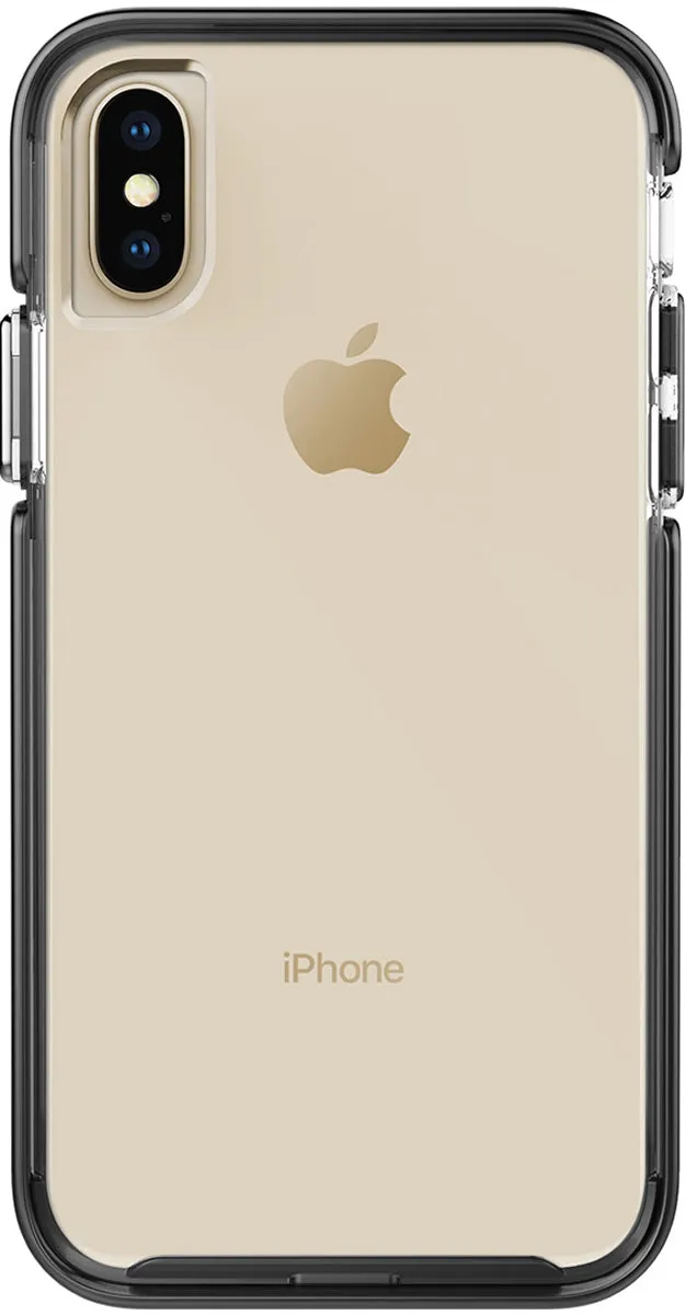 Ambassador Case for Apple iPhone X / Xs - Clear Black Silver