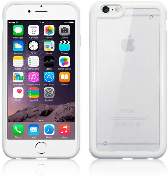 Apple iPhone 6 Bumper Case with Clear Back - White