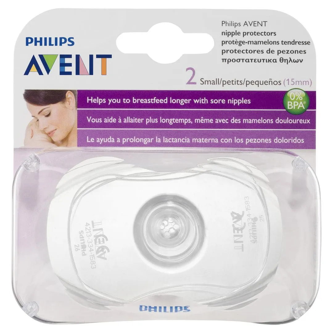 Avent Nipple Protector Shields Small 15mm 2 Pack