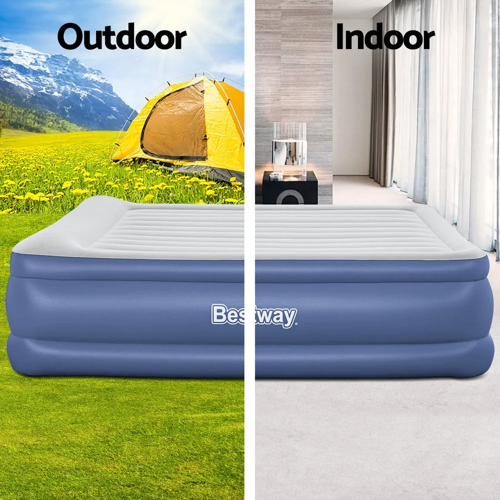 Bestway King Air Bed Inflatable Mattress Sleeping Mat Battery Built-in Pump