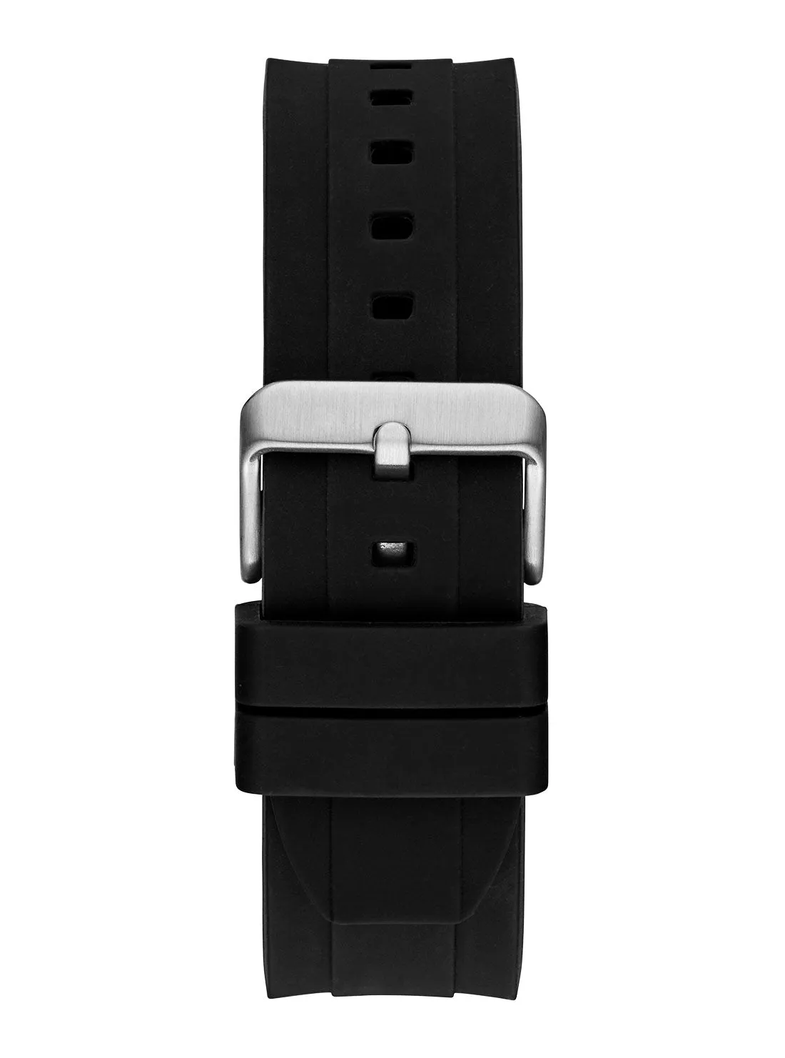 Black Silver Empire Silicone Watch