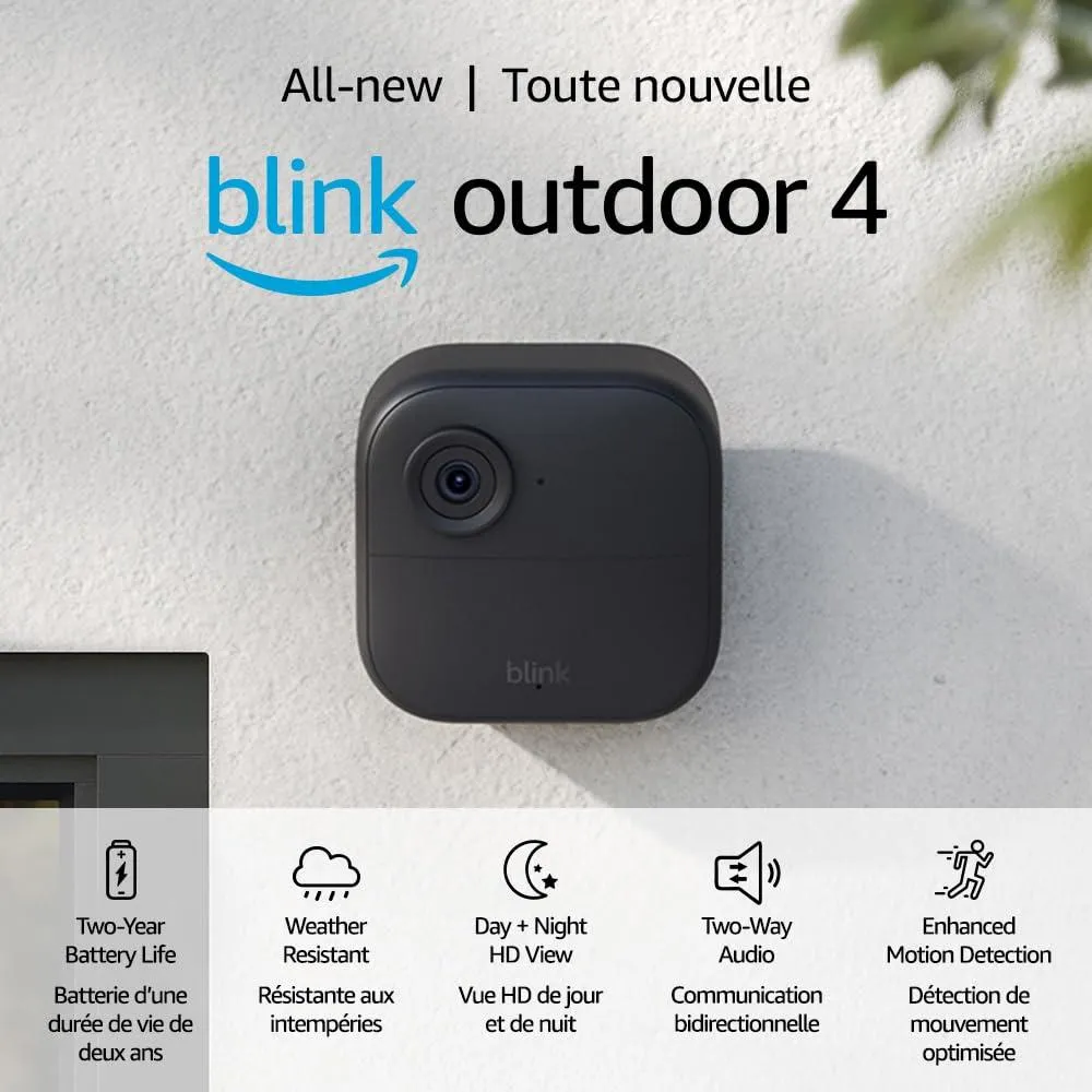 Blink Outdoor 4 (4th Gen) – Wire-free smart security camera, two-year battery life