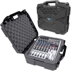 CASEMATIX 17" Hard Shell Mixer Travel Case Compatible with Behringer Xenyx X1204USB, 1204USB, QX1204USB, Q1204USB, 1202FX, 1202, 802, Q802USB & More