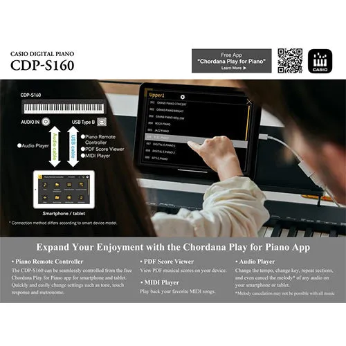 Casio Digital Piano CDP-S160 Black