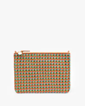 Clare V. - Flat Clutch with Tabs in Natural with Multi Rattan