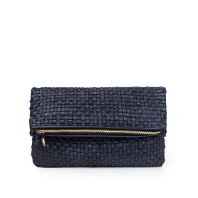 Clare V Foldover Twilight Woven Foldover Clutch w/Tabs