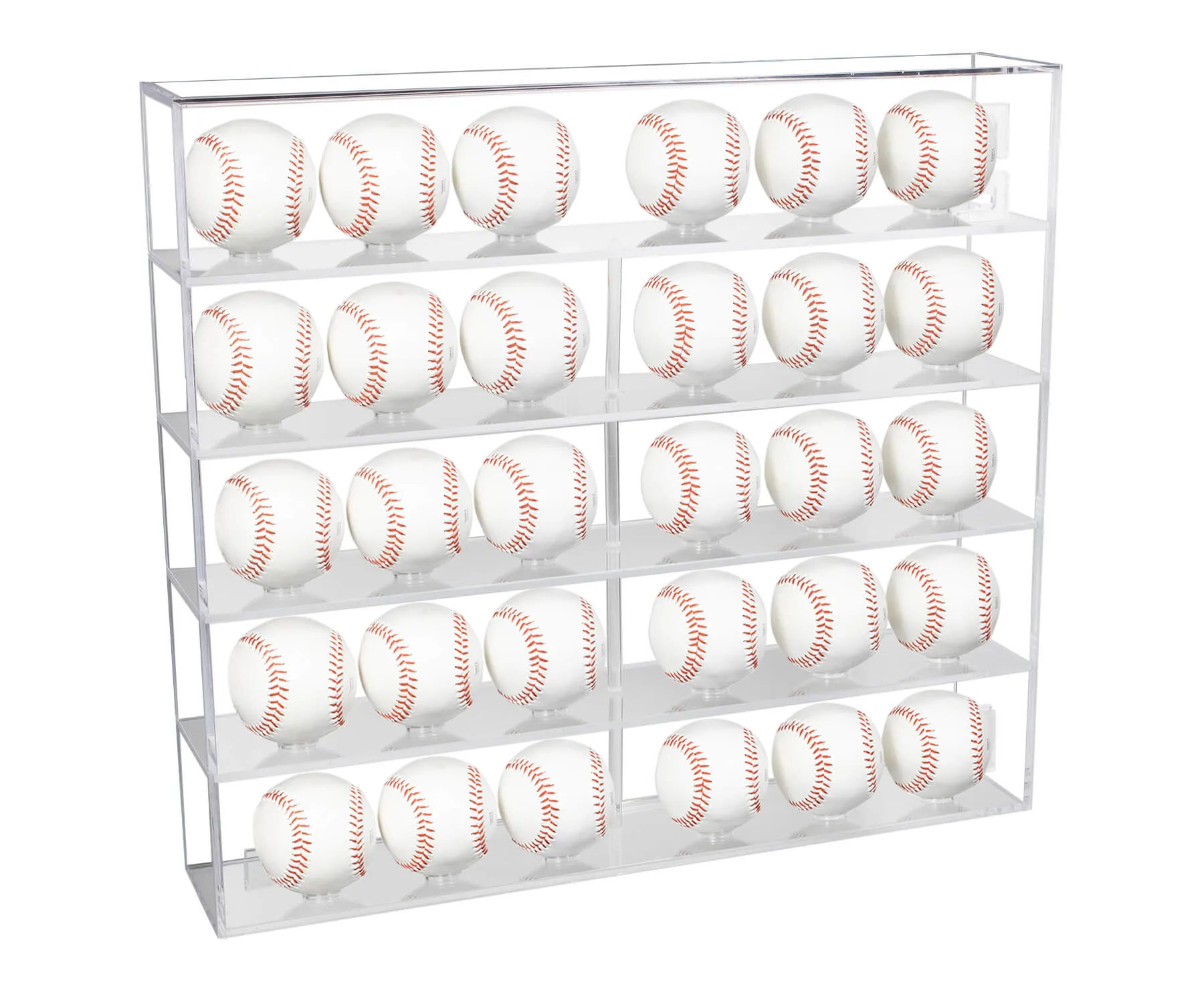 Clear Acrylic Baseballs Display Case with 5 Shelves (A123A)