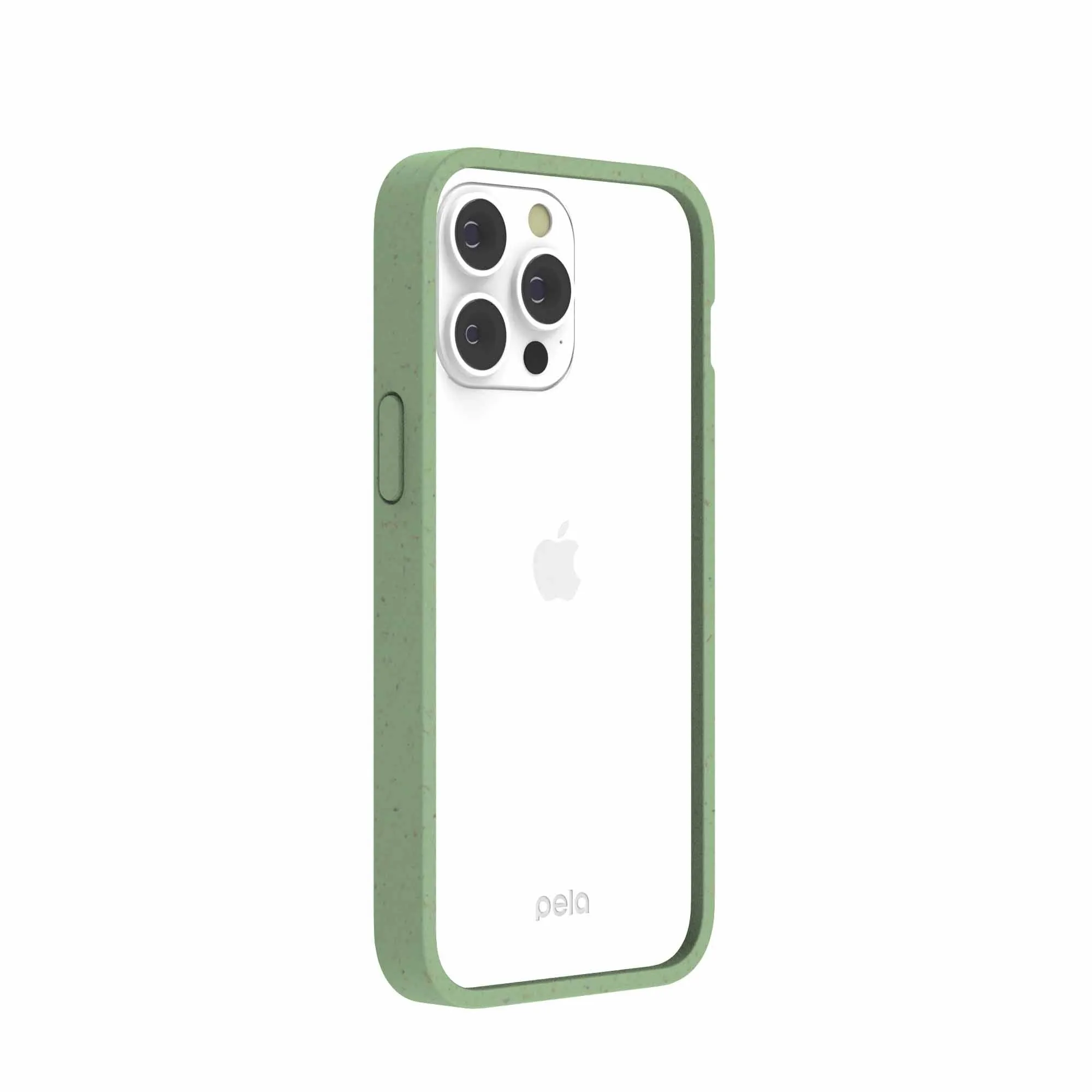 Clear iPhone 14 Pro Max Case with Sage Green Ridge