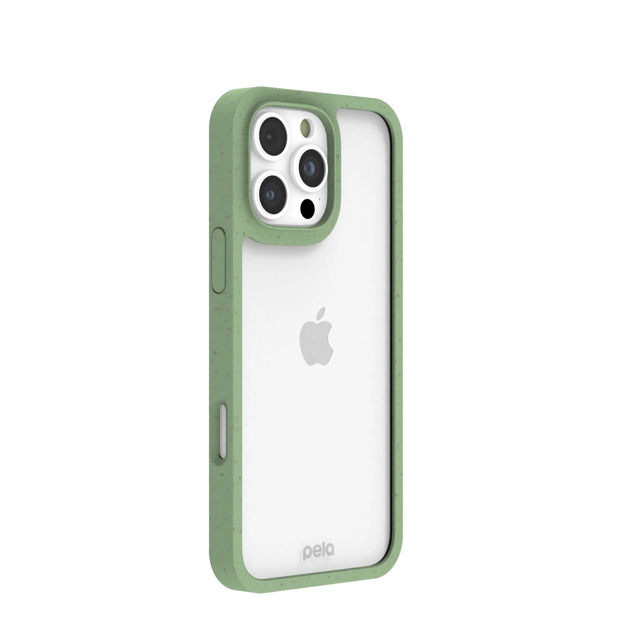 Clear iPhone 16 Pro Max Case with Sage Green Ridge