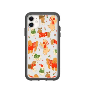 Clear Jolly Doggos iPhone 11 Case With Black Ridge