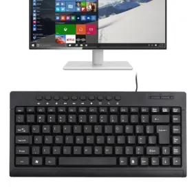 Compact KB-301A Wired Multimedia Keyboard with Ergonomic Design