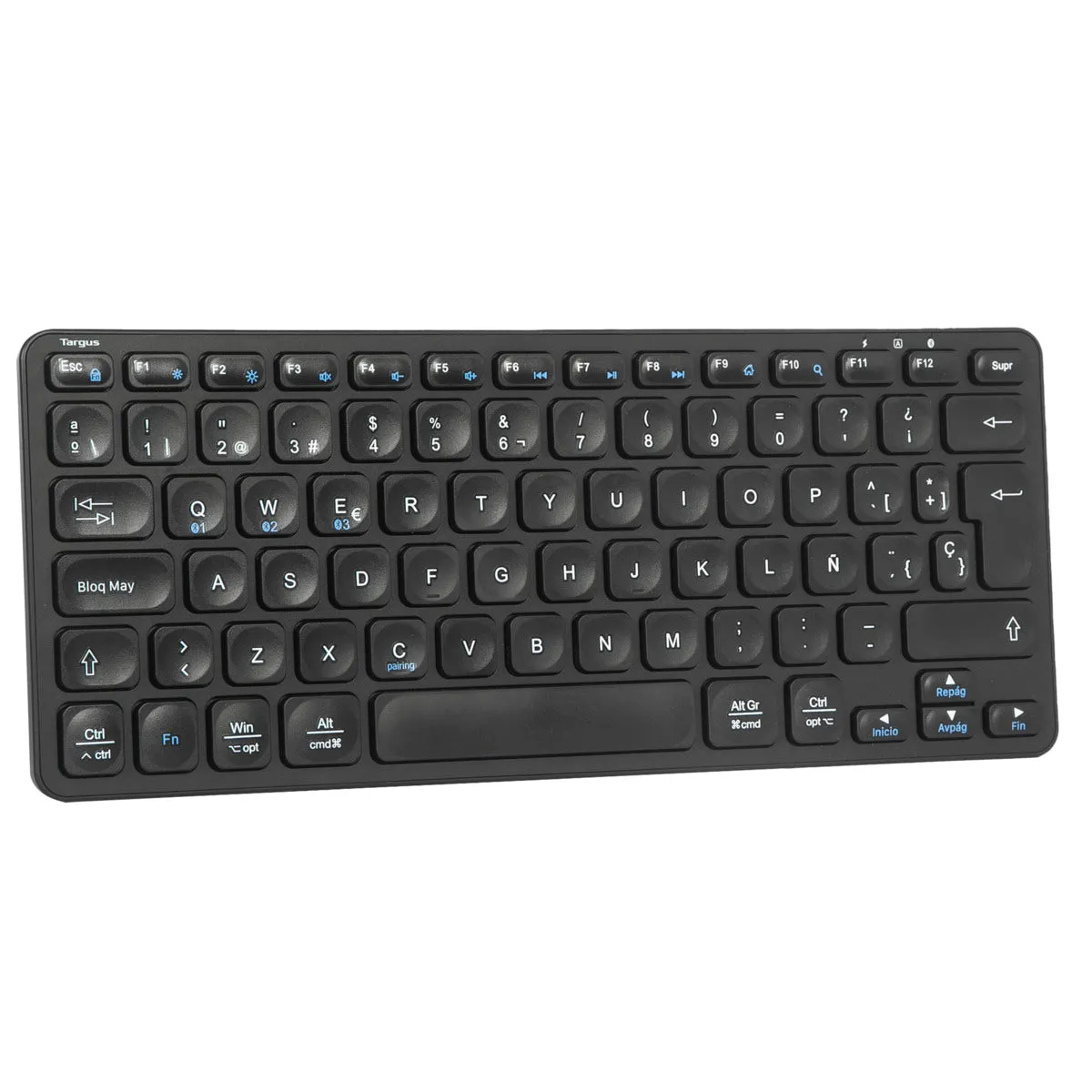 Compact Multi-Device Bluetooth® Antimicrobial Keyboard (ES)