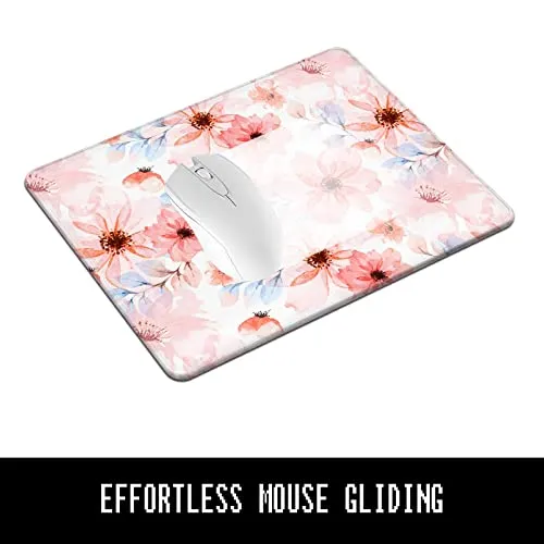 Computer Mouse Pad, Anti-Slip Rubber, 30% Thicker w/Stitched Edges  (5 styles)