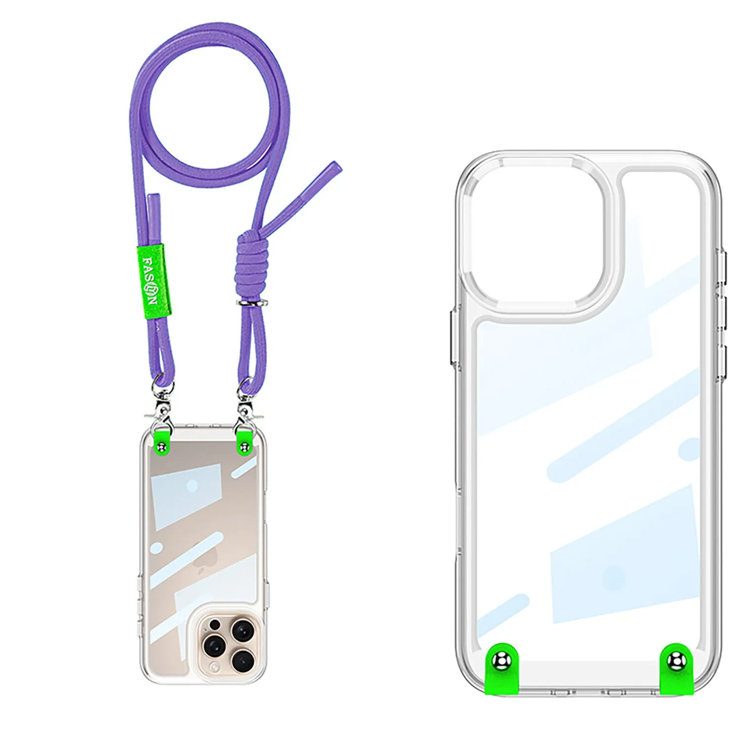 Crystal Crossbody Clear Phone Case With lanyard For iPhone