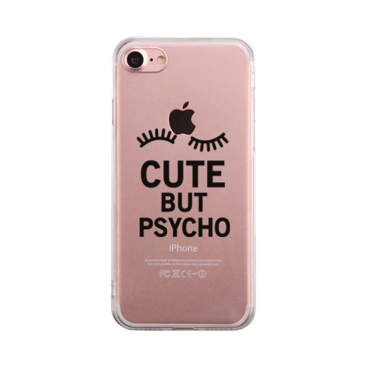 Cute But Psycho Funny Phone Case Cute Clear Phonecase