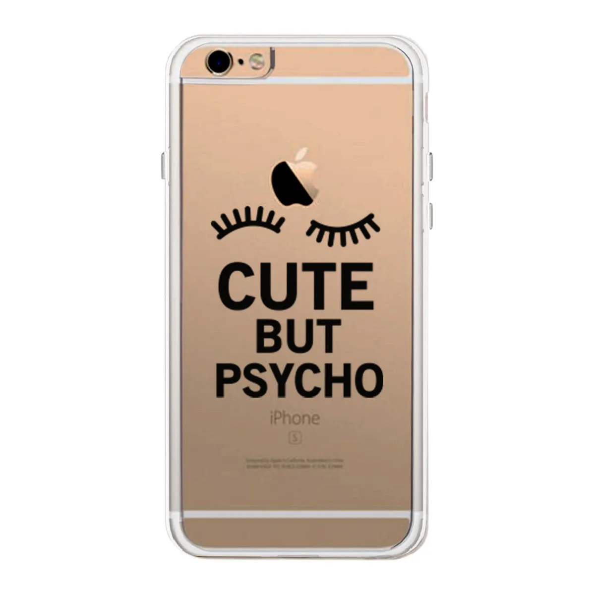 Cute But Psycho Funny Phone Case Cute Clear Phonecase