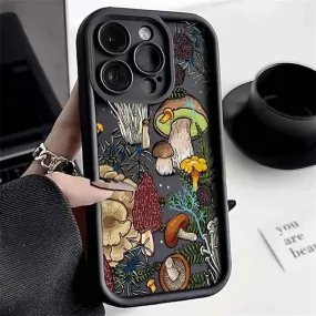 Cute Phone Cases For iPhone 13, 12, 11, XS, X, XR, 7, 8, Plus - Colorful Mushroom - Silicone Cover - TSP229