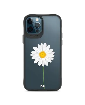 DailyObjects Clear White Daisy Black Hybrid Clear Case Cover For iPhone 12 Pro Max