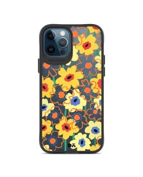 DailyObjects Sunflower Nostalgia Black Hybrid Clear Case Cover For iPhone 12 Pro Max