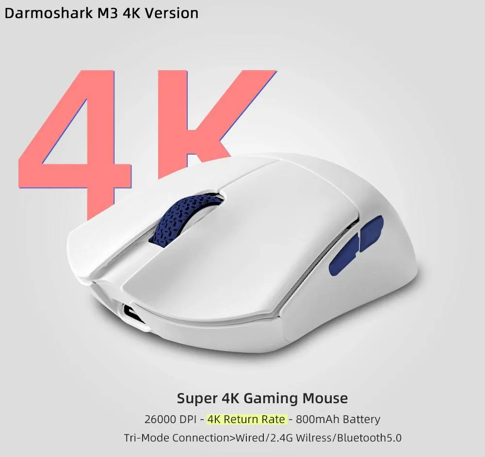 Darmoshark M3-4K Wireless Gaming Mouse - Yellow