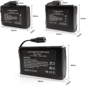 Day Wolf Spare Rechargeable 7.4V  Li-ion Batteries