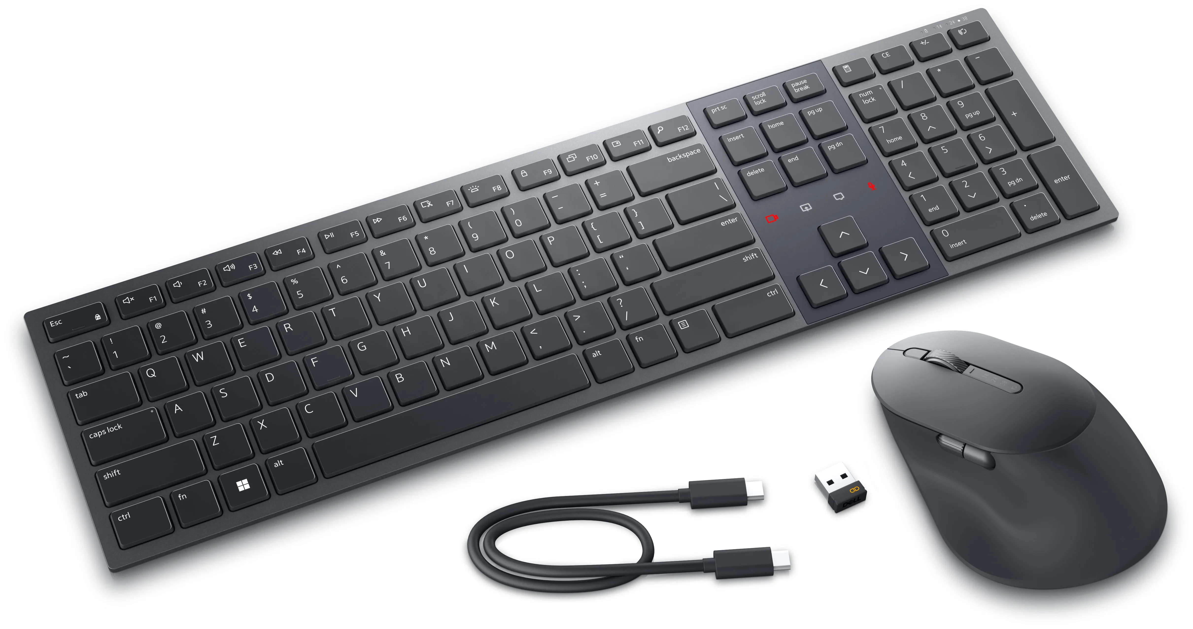 Dell Premier Km900 - Keyboard And Mouse Set - Collaboration - Backlit - Wireless - 2.4 Ghz, Bluetooth 5.1 - Qwerty - Uk