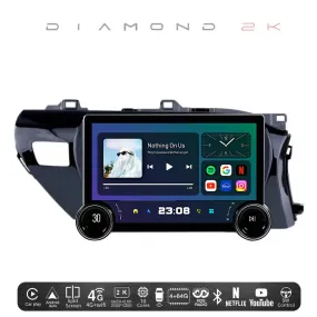 Diamond 2K - 11.5 Inch Dual Knob Android Multimedia Entertainment Unit - Toyota Hilux (15-On)