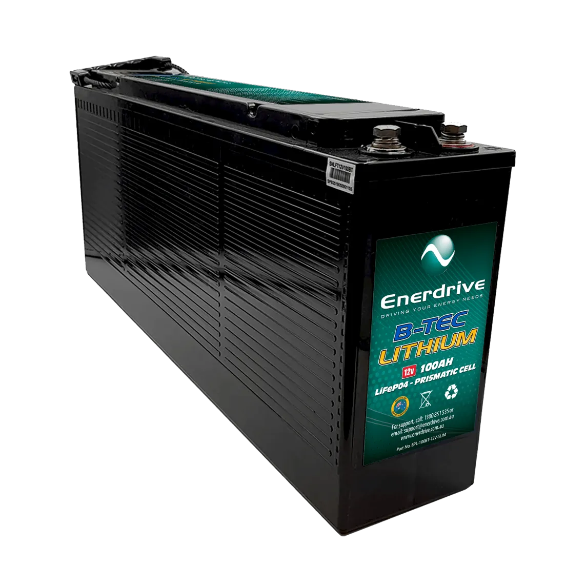 Enerdrive B-TEC 12V 100Ah Slimline Lithium Battery