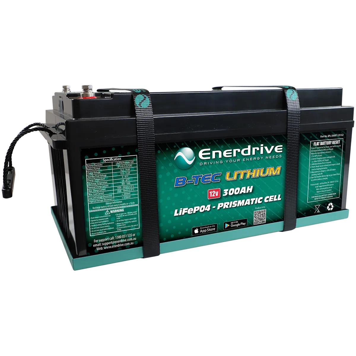 ENERDRIVE B-TEC 300AMP / 12V LIFEPO4 Battery GEN 2