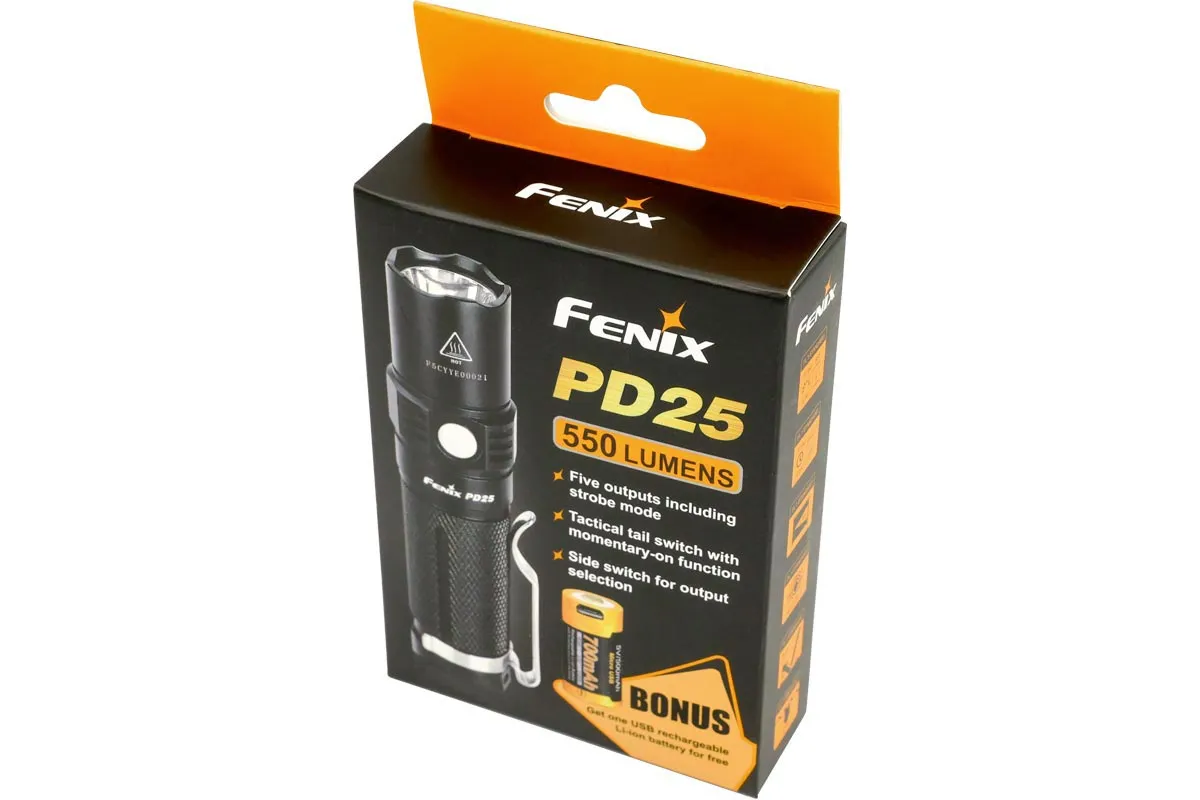 Fenix PD25 XP-L LED Flashlight Black