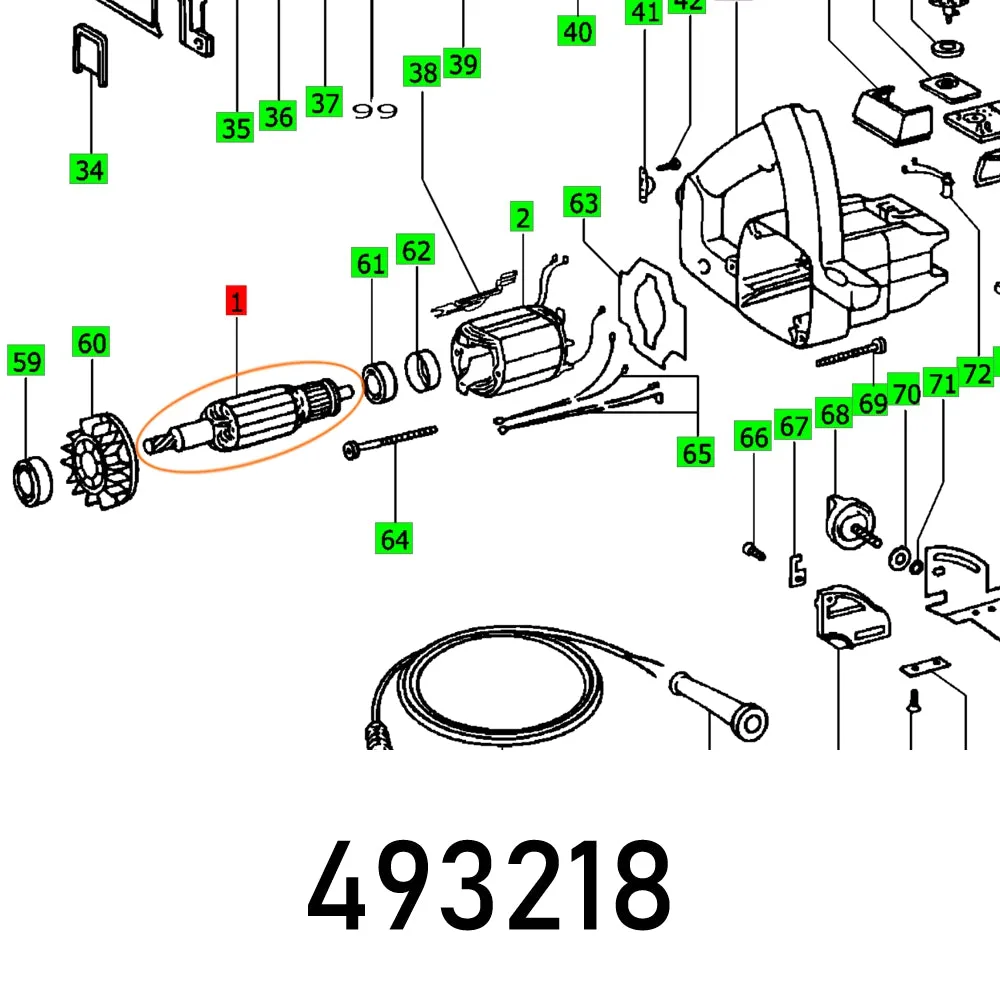 Festool, Armature 230V Ap 55 E 230V Et-Bg, FES493218