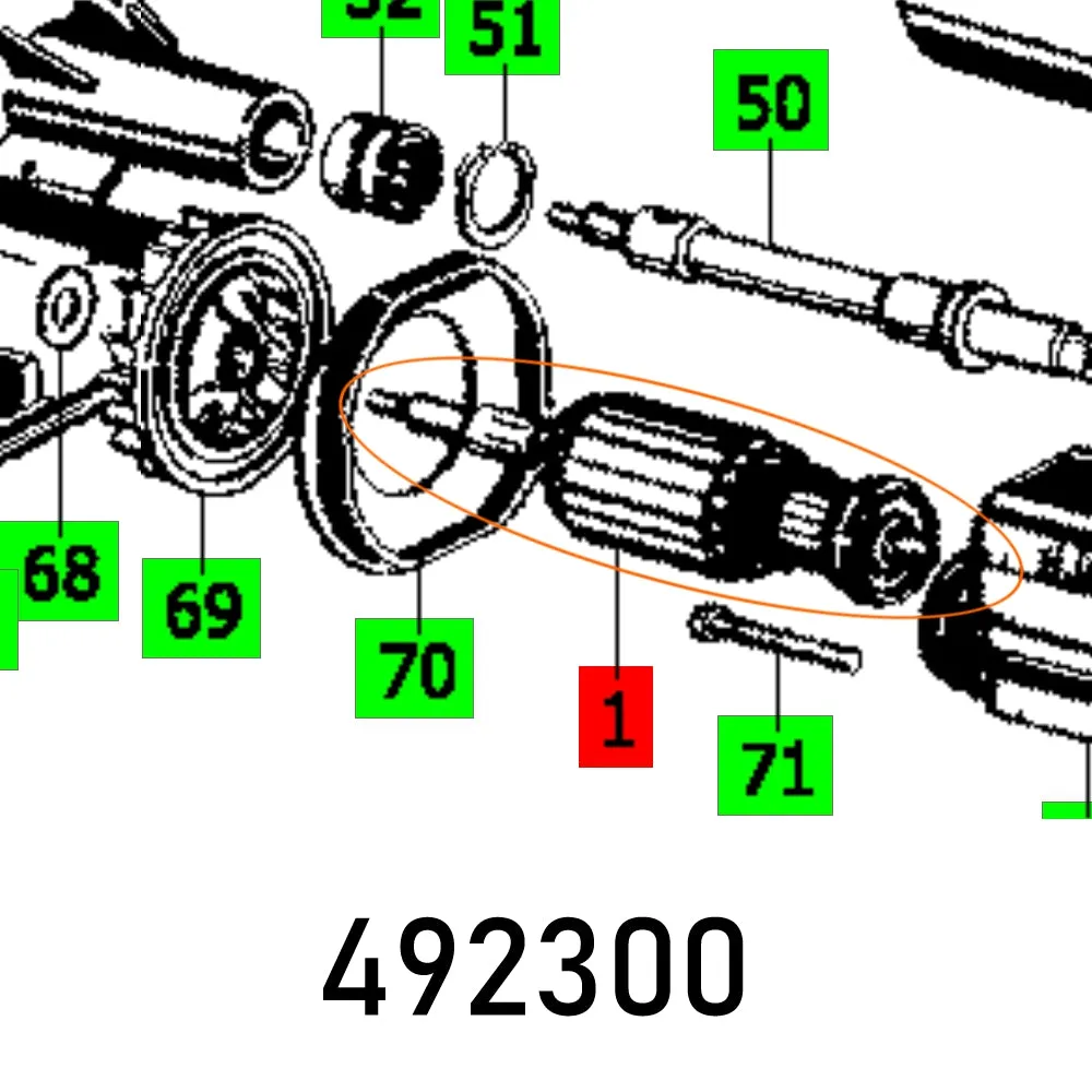 Festool, Armature 230V Hl 850 E 230V Et-Bg, FES492300