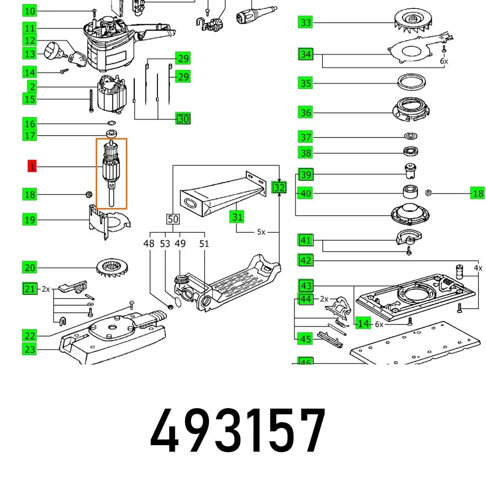 Festool, Armature 230V Rs 2 Et-Bg 230V, FES493157